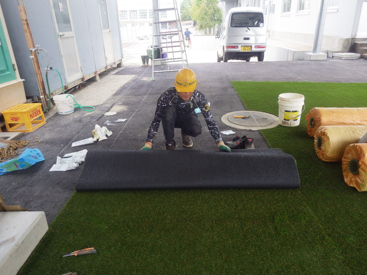人工芝工事